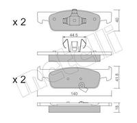METELLI Kit pastiglie freni Anteriore per SMART FORTWO Coupé (453) 22-0975-2