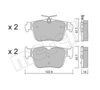 METELLI Kit pastiglie freni per VW Golf VIII Hatchback (CD1) Tiguan III (CT1)