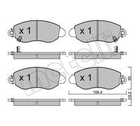 METELLI Pastiglie Bremsbelegsatz Frontale per Ford Transit Pritsche/Fahrgestell