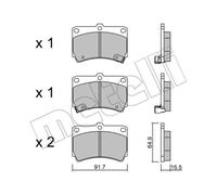 METELLI Pastiglie Bremsbelegsatz Frontale per Mazda Demio 323 F V Kia Rio Kombi