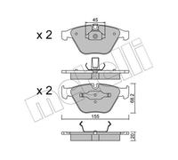 METELLI Pastiglie Bremsbelegsatz Frontale Sistema ATE - Teves per BMW 3er Coupé