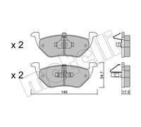 METELLI Pastiglie Bremsbelegsatz Posteriore per Ford Maverick Mazda Tribute