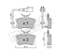 METELLI Pastiglie Bremsbelegsatz Posteriore per VW Polo Seat Ibiza III Cordoba