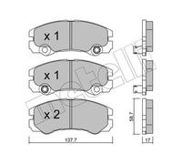 METELLI Pastiglie Freni Anteriori per Opel Frontera B Monterey Isuzu Trooper III