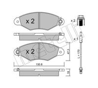 METELLI Pastiglie Freni Anteriori per Renault Kangoo Express Nissan Kubistar Box