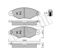 METELLI Pastiglie Freni Anteriori per Renault Kangoo Express Nissan Kubistar Van