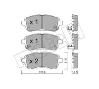 METELLI Pastiglie Freni Anteriori per Suzuki Swift IV Baleno Mazda 2 Sirion