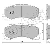 METELLI Pastiglie Freno Anteriore per Audi A6 Avant C8 4A5 3.0 50 Tdi