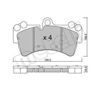 METELLI Pastiglie Freno Anteriore per Audi Q7 4LB 3.0 Tdi Quattro 22-0654-0