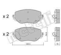 METELLI Pastiglie Freno Anteriore per Renault Clio V Bf 1.0 Tce 100