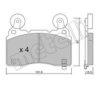METELLI Pastiglie Freno Anteriore per Tesla Modello S 5YJS 60D AWD 22-1179-1