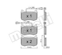METELLI Pastiglie Freno Bremsbelegsatz Frontale per Alfa Romeo Giulia