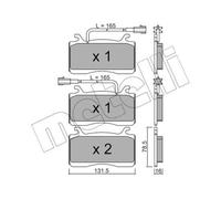 METELLI Pastiglie Freno Bremsbelegsatz Frontale per Alfa Romeo Stelvio