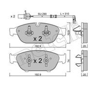 METELLI Pastiglie Freno Bremsbelegsatz Frontale per Audi A6 Allroad