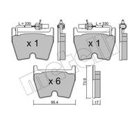 METELLI Pastiglie Freno Bremsbelegsatz Frontale per Audi R8 VW Phaeton Gallardo