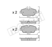METELLI Pastiglie Freno Bremsbelegsatz Frontale per BMW 1er Mini