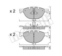 METELLI Pastiglie Freno Bremsbelegsatz Frontale per BMW 5er Touring 7er