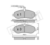 METELLI Pastiglie Freno Bremsbelegsatz Frontale per Citroën Jumpy Peugeot Expert