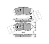 METELLI Pastiglie Freno Bremsbelegsatz Frontale per Ford Fiesta VI
