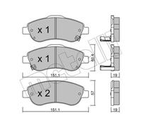 METELLI Pastiglie Freno Bremsbelegsatz Frontale per Honda Cr-V III