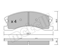 METELLI Pastiglie Freno Bremsbelegsatz Frontale per Jeep Grand Cherokee II
