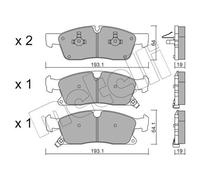 METELLI Pastiglie Freno Bremsbelegsatz Frontale per Jeep Grand Cherokee IV