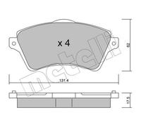 METELLI Pastiglie Freno Bremsbelegsatz Frontale per Land Rover Freelander