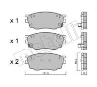 METELLI Pastiglie Freno Bremsbelegsatz Frontale per Mazda 6 Station Carro