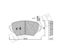 METELLI Pastiglie Freno Bremsbelegsatz Frontale per Mazda MX-5 III