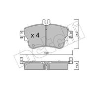 METELLI Pastiglie Freno Bremsbelegsatz Frontale per Mercedes Benz a Class