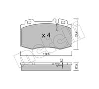 METELLI Pastiglie Freno Bremsbelegsatz Frontale per Mercedes-Benz CLS Sl