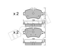 METELLI Pastiglie Freno Bremsbelegsatz Frontale per Mini BMW 2 Active Tourer