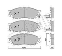 METELLI Pastiglie Freno Bremsbelegsatz Frontale per Nissan Almera II Hatchback