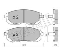 METELLI Pastiglie Freno Bremsbelegsatz Frontale per Nissan Juke Pulsar Hatchback