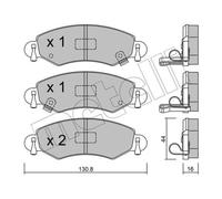 METELLI Pastiglie Freno Bremsbelegsatz Frontale per Opel Agila (A) Suzuki Wagon