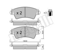 METELLI Pastiglie Freno Bremsbelegsatz Frontale per Peugeot 206 Cc Citroën Xsara