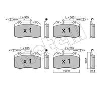 METELLI Pastiglie Freno Bremsbelegsatz Frontale per Peugeot 406 Break