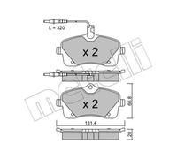 METELLI Pastiglie Freno Bremsbelegsatz Frontale per Peugeot 407 Sw