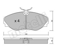 METELLI Pastiglie Freno Bremsbelegsatz Frontale per Renault Espace III Avantime