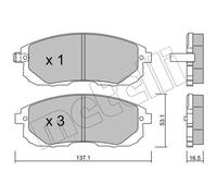 METELLI Pastiglie Freno Bremsbelegsatz Frontale per Suzuki SX4 Berlina