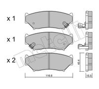 METELLI Pastiglie Freno Bremsbelegsatz Frontale per Suzuki Vitara Grand
