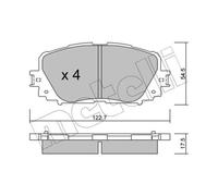 METELLI Pastiglie Freno Bremsbelegsatz Frontale per Toyota Yaris /