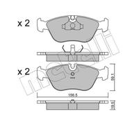 METELLI Pastiglie Freno Bremsbelegsatz Frontale per Volvo 850 Familiare V70 I