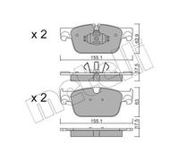 METELLI Pastiglie Freno Bremsbelegsatz Frontale per Volvo V90 II S90