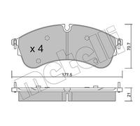METELLI Pastiglie Freno Bremsbelegsatz Frontale per VW Crafter Pritsche/Telaio