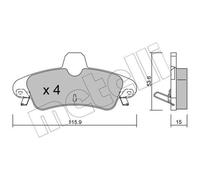 METELLI Pastiglie Freno Bremsbelegsatz Posteriore per Ford Mondeo II Familiare