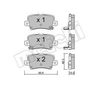 METELLI Pastiglie Freno Bremsbelegsatz Posteriore per Honda Civic VIII Hatchback