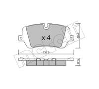 METELLI Pastiglie Freno Bremsbelegsatz Posteriore per Land Rover
