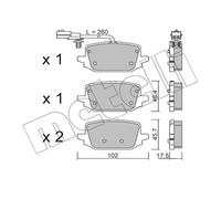 METELLI Pastiglie Freno Kit Disco per Mercedes-Benz