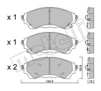METELLI Pastiglie Freno Kit Freni a Disco per Ford Ranger Tke